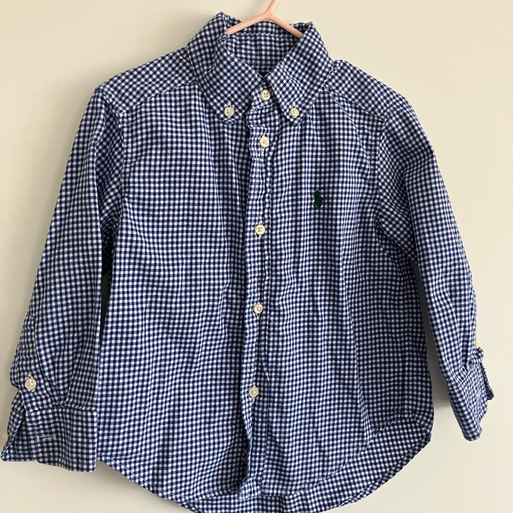 Ralph Lauren Toddlers Blue Checkered Shirt